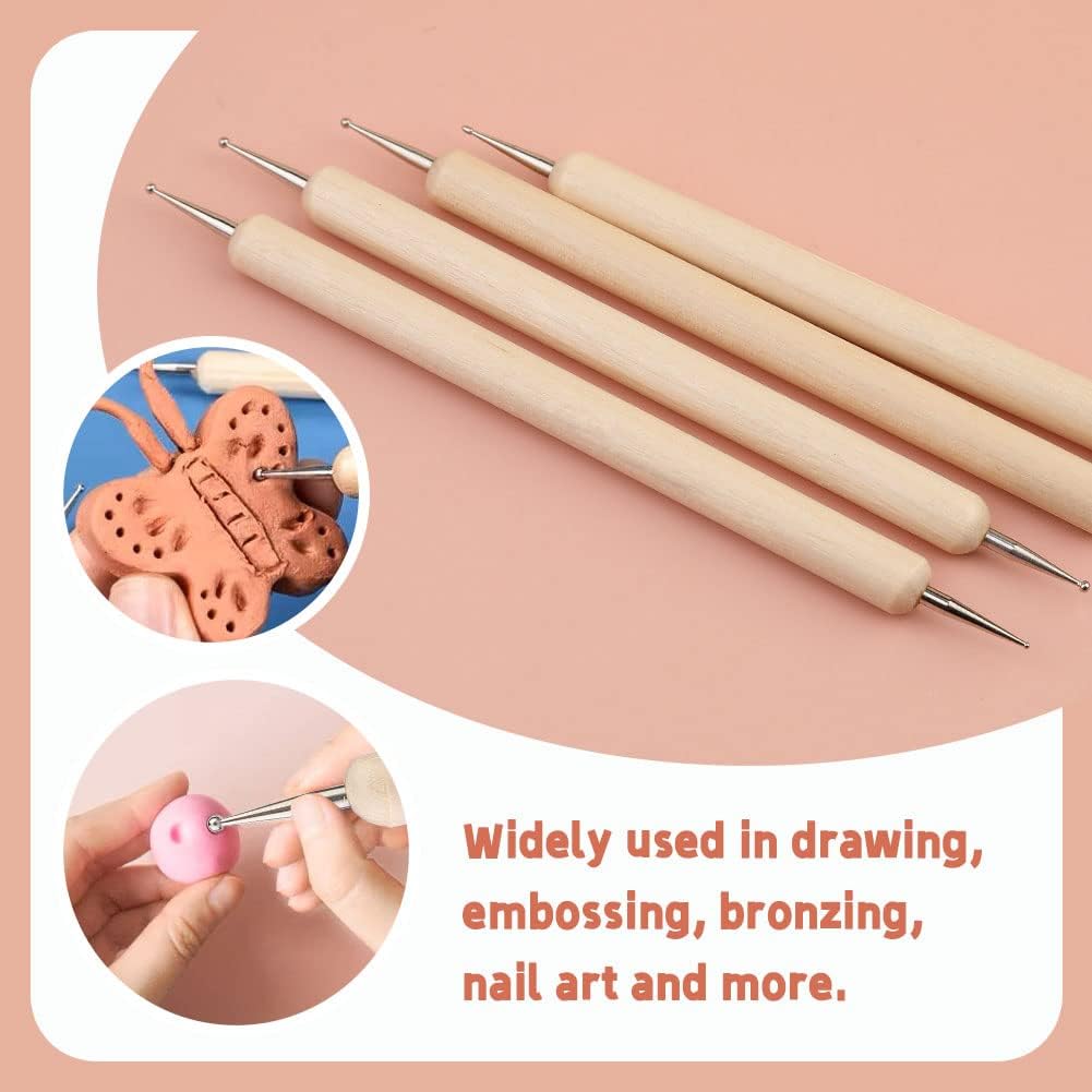 14 PCS Dotting Tools Ball Styluses with Box, Dotting Tools Set Rock Painting, Pottery Clay Modeling Embossing Nail Art