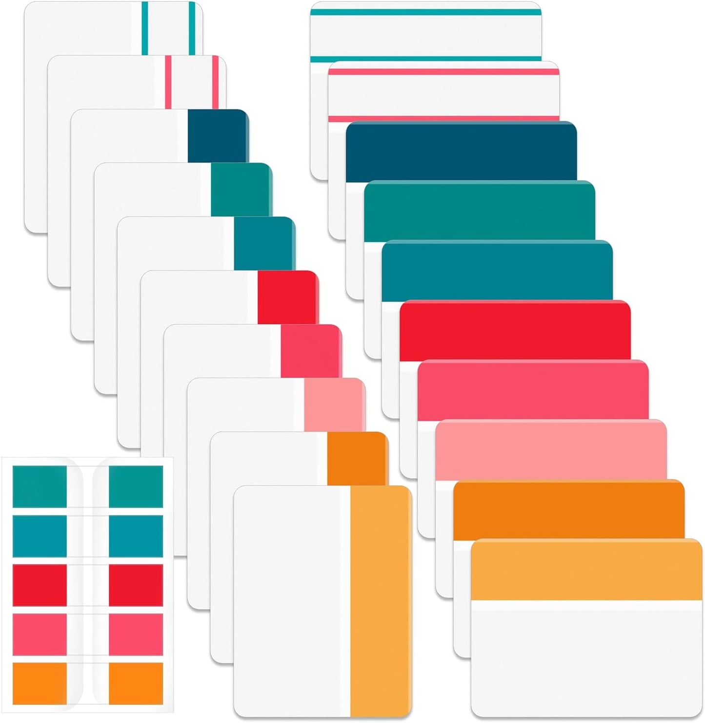 Mr. Pen- Sticky Index Tabs, 500 Pcs, 21 Sets, Colorful Sticky Tabs for Notebooks, Page Markers, Page Tabs for Binders, Page Tabs Sticky Tabs for Books, Notebook Tabs, Book Sticky Tabs for Notebooks