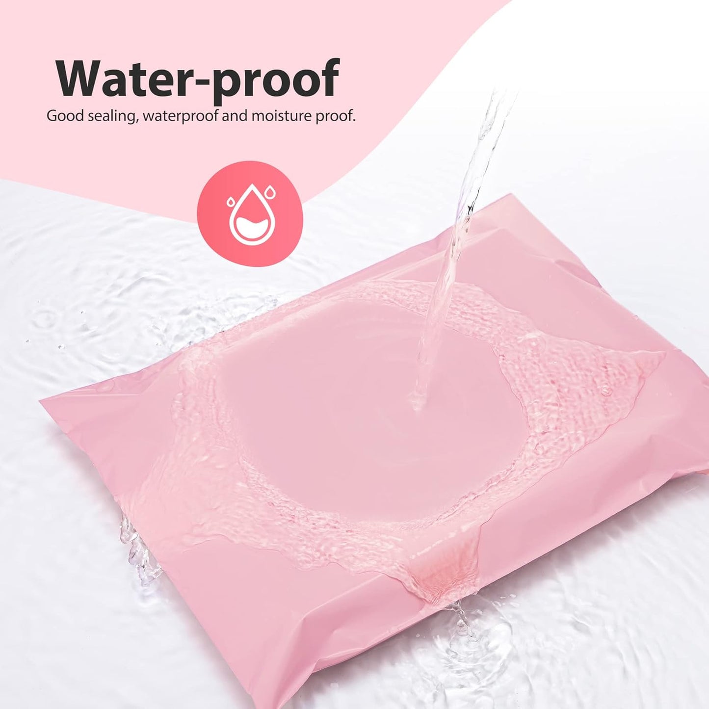 Fuxury 200Pcs 12X15.5" Pink Poly Mailers,Shipping Bags Bulk for Clothes, Plastic Mailing Envelopes for Small Business, Self Sealing Packaging Poly Bag Mailer, Keep Items Safe & Protected