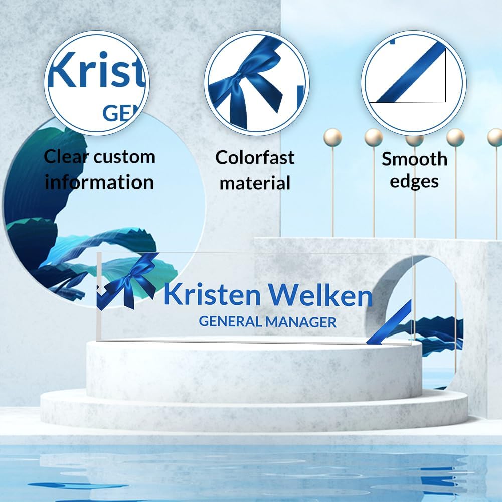 Welcome Back Decorations Office: Personalized Name Plates for Desk, Desk Plaque for Teacher Decor & Corporate Gifts