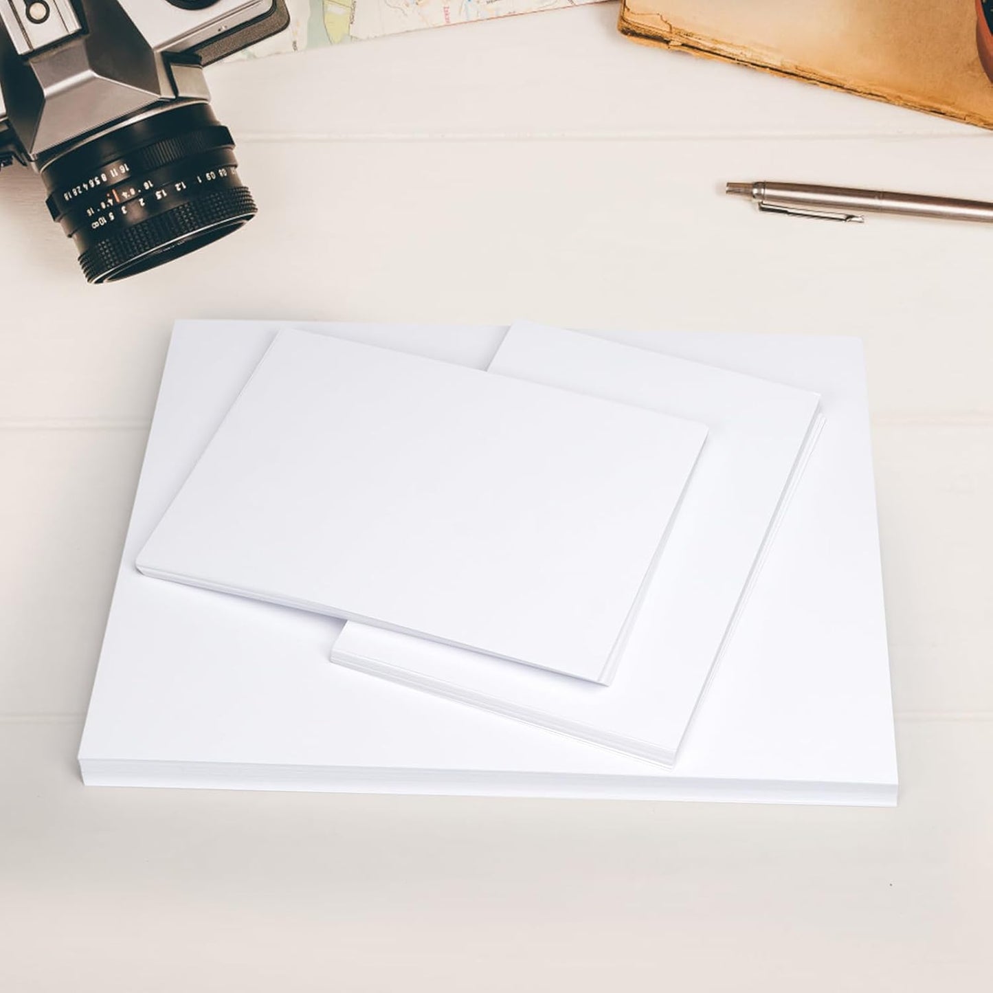 ZBEIVAN Photo Paper 5x7, 8.5x11 inch, Glossy Photo Papers 100 Sheets, 200 GSM Paper for Printer (50 Sheets of each size 5x7, 8.5x11)