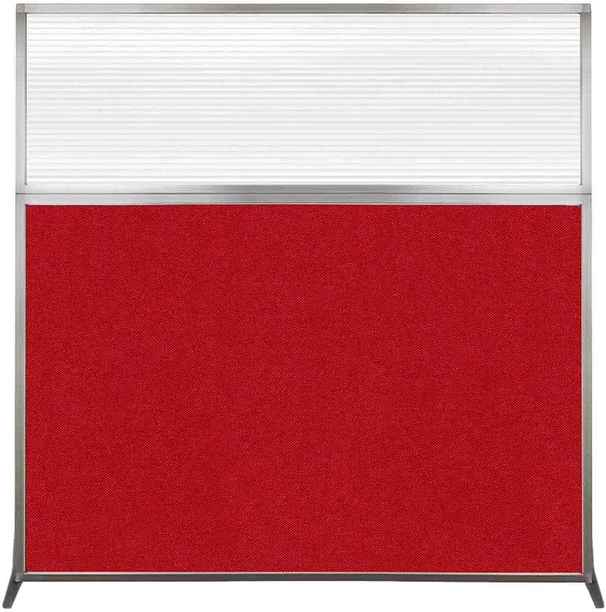 Versare Hush Screen Portable Room Divider | Workstation Wall Divider | Freestanding Privacy Hush Panels | Clear Fluted Windows | Fabric Office Divider Screen | Great for Room Separation