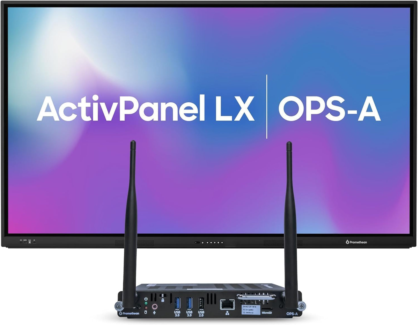 ActivPanel LX 65" Digital Whiteboard for Office or Classroom, 4K UHD, Interactive Display, OS Flexible Device, Panel & Wall Mount Included, Bundled 4GB Android OPS, 3 Year Onsite Support