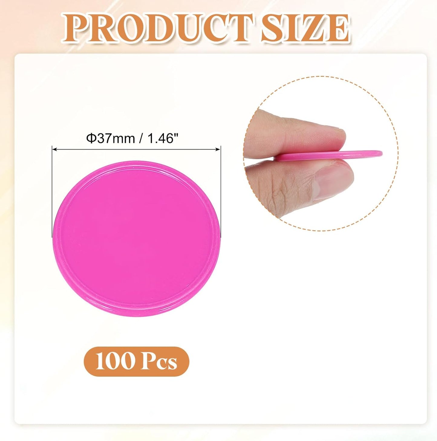 uxcell Plastic Poker Chips, Learning Counters Counting Counters Disks Markers Opaque Game Tokens for Game Play Math Counting