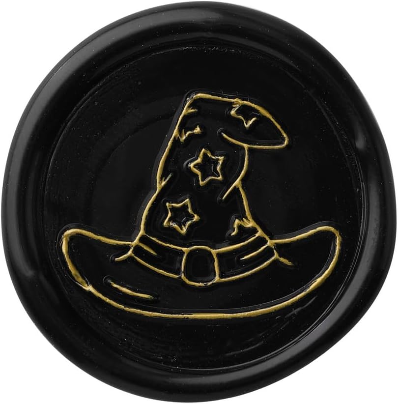 Black Sealing Wax Beads, Yoption 300 Pcs Octagon Wax Seal Beads Kit with 2 Melting Spoon and 4 Candles for Wedding Invitation Envelopes Gift Wrapping (Black)