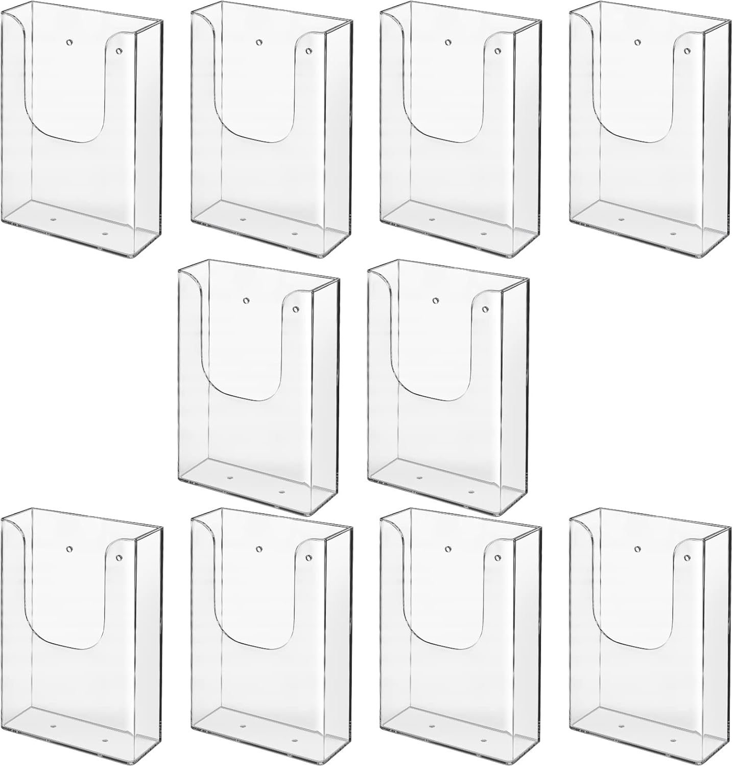 Zavekia Brochure Holder, 4 x 6 Inches Wall Mount Literature Holder (10 pack)