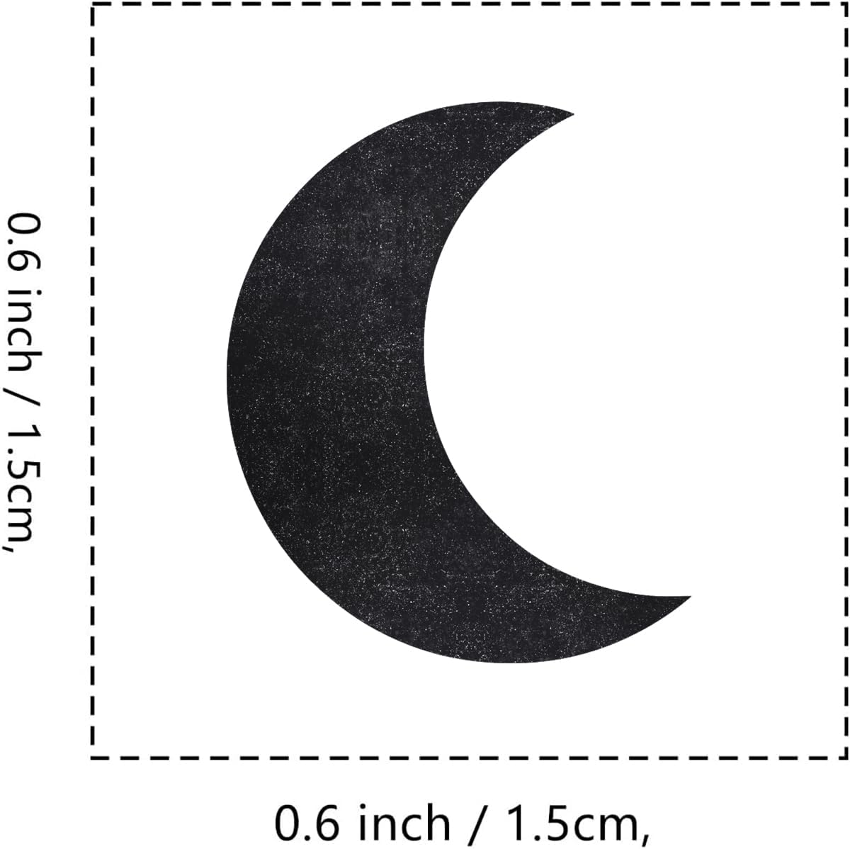 Moon Rubber Stamp, 3/5 Inch Small Mini Stamp for Scrapbooking Card Making Planner