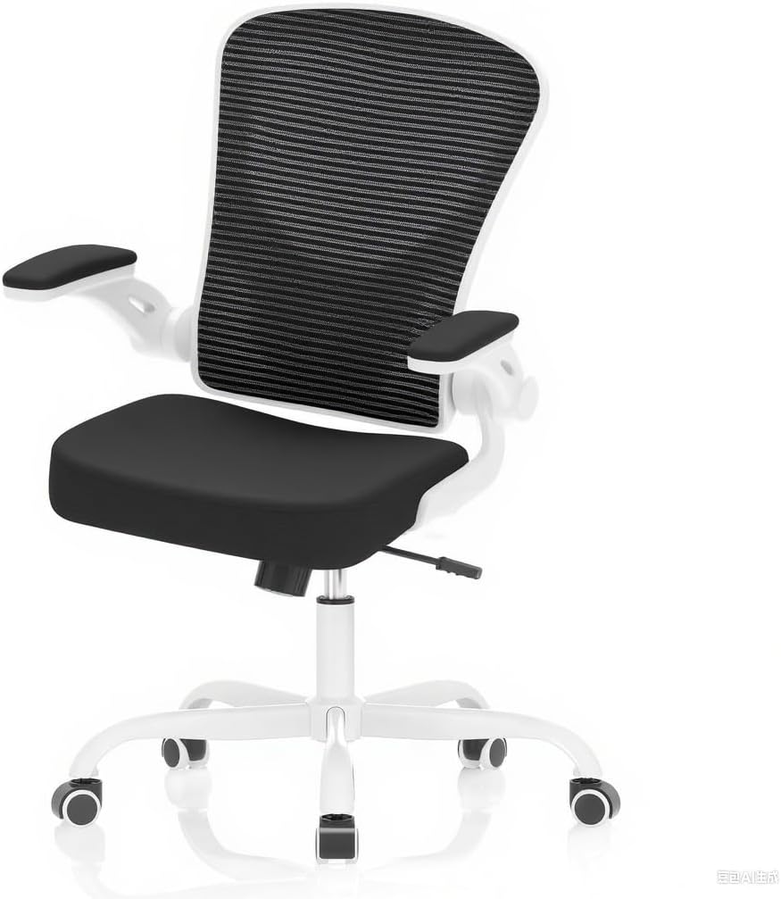 Office Chair, Ergonomic Desk Chairs 330LBS Capacity High Back Mesh Computer Chair with Flip-up Armrests, Comfy Work Chair with Adjustable Lumbar Support, Rolling Chair