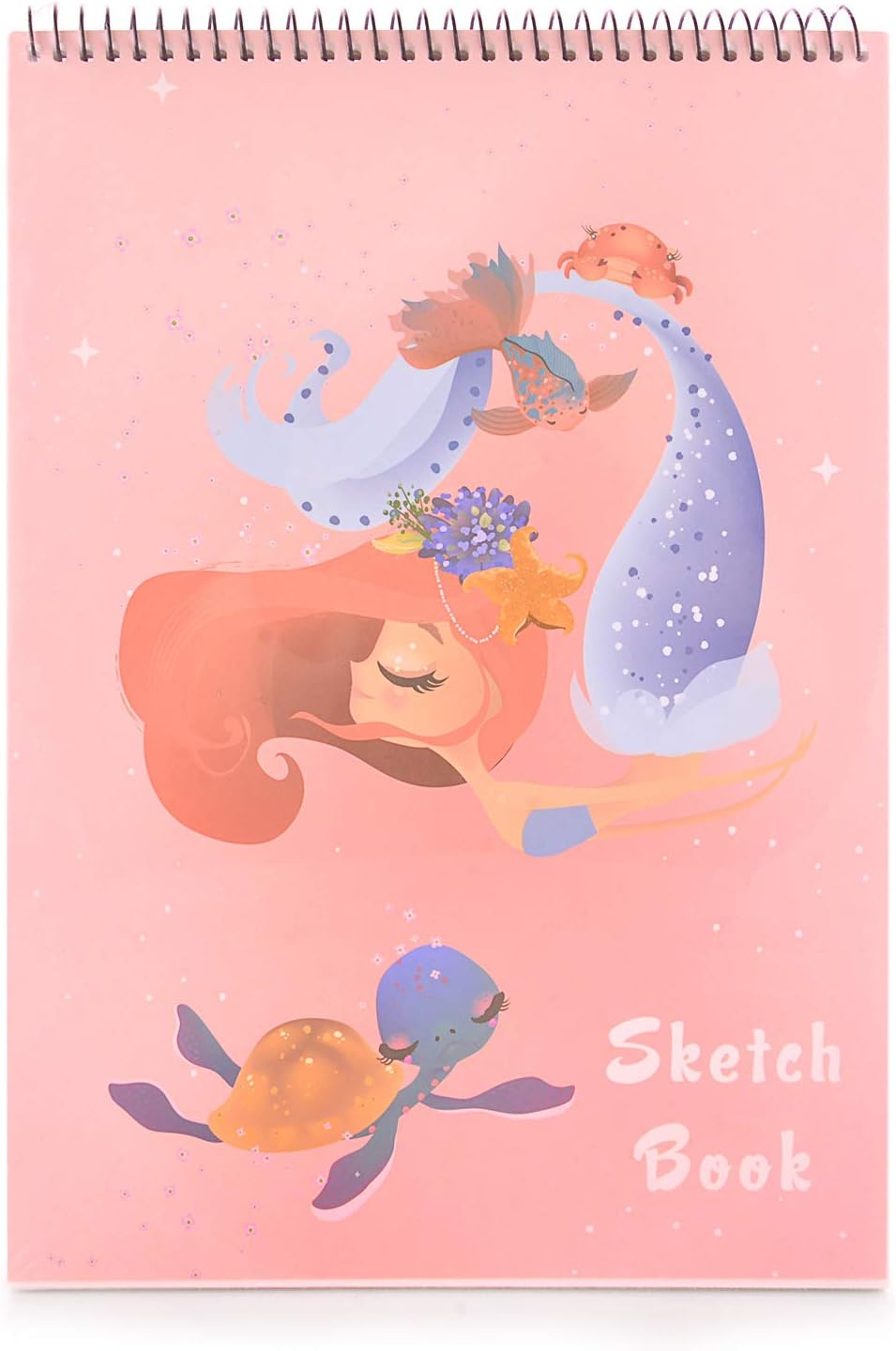 MEMX Sketch Book for Kids, 8”X11.5” 100 Pages(110gsm), Spiral Bound Artist Sketch Pad, Durable Acid Free Sketchbook for Painting, Sketching or Doodling, Best Gifts for Drawing Boys and Girls, White