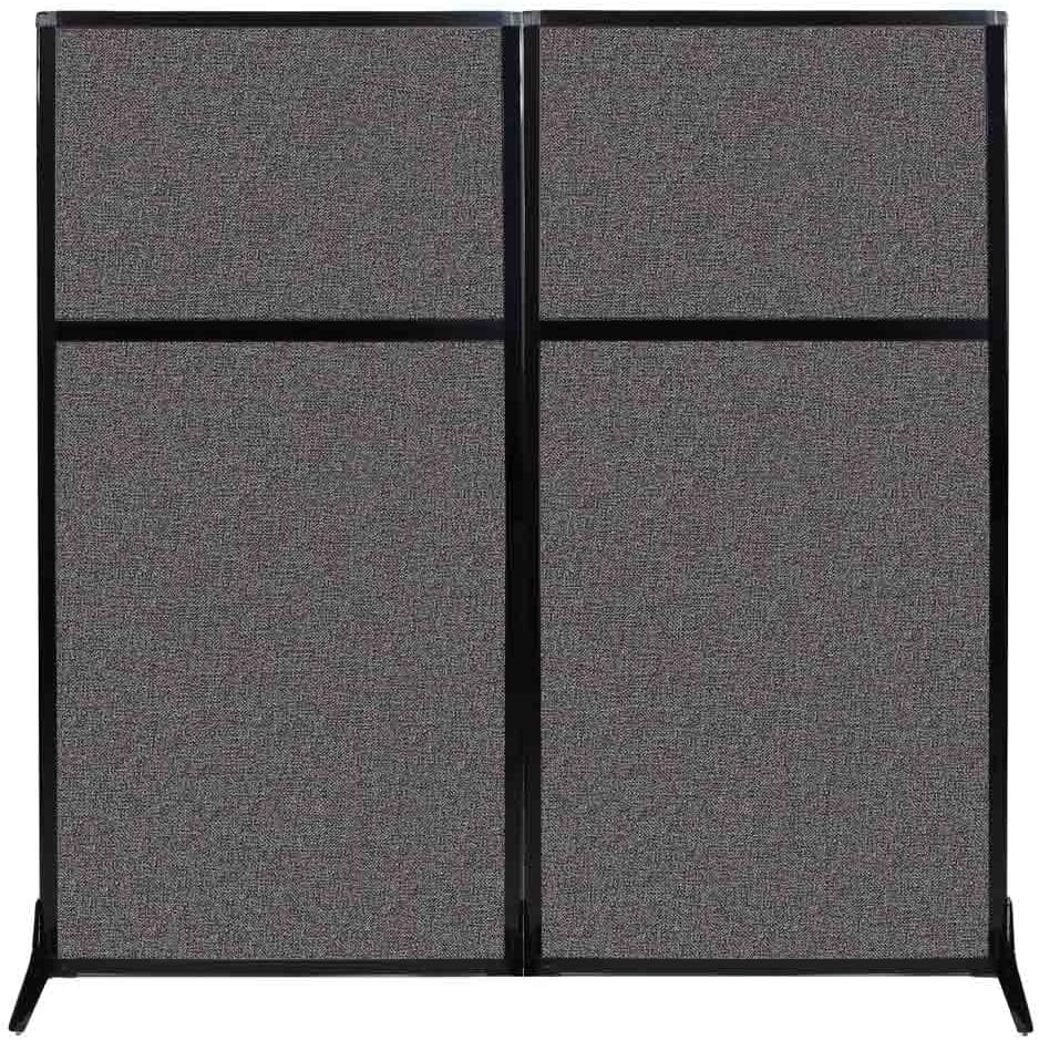 Versare Workstation Partition | Portable Wall Divider | Modern Office Cubicle | Free Standing Privacy Screen | Flexible Work Space | 66" x 70" Charcoal Gray Fabric Panels