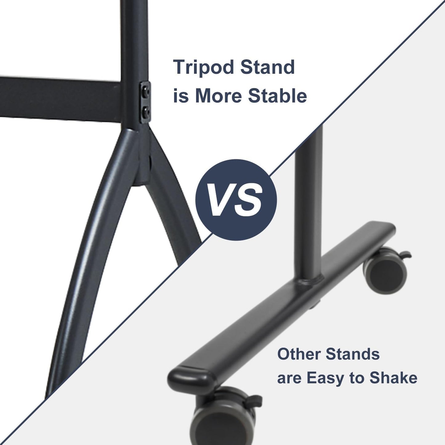 TANKEE White Board Height Adjustable - 48 x 32 Mobile Whiteboard on Wheels, Large Magnetic Double-Sided Rolling Dry Erase Board with Stand, Standing Whiteboard for Office School Home Classroom