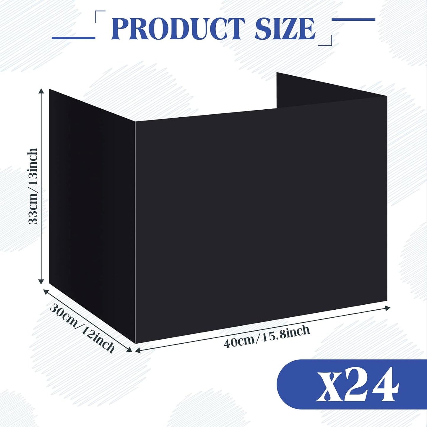 Crtiin 24 Pcs Privacy Folders for Students Desk Dividers Standard School Privacy Cardboard Board Testing Dividers Shield for Classroom Teacher Supplies Keep Eyes from roving(Stylish)