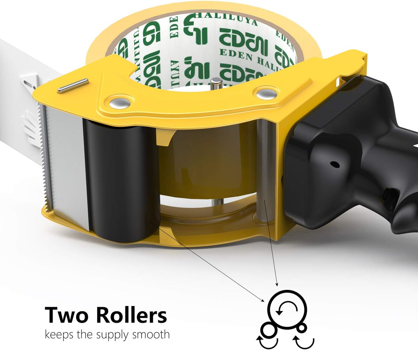 Fast Reload 2 Inch Tape Gun Dispenser Packing Packaging Sealing Cutter TG01 (TG01-YLW)