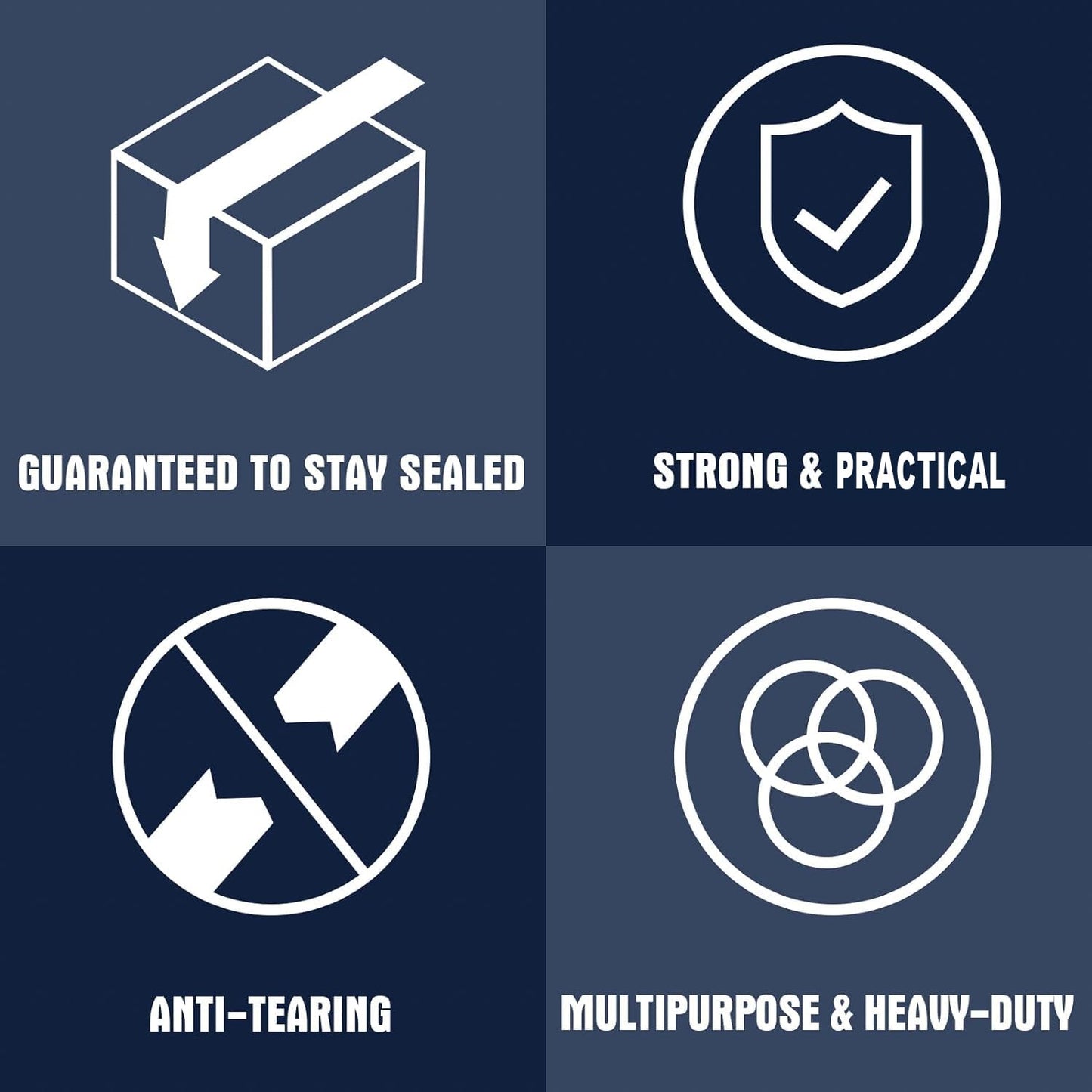 PANDRI Packing Tape, 18 Rolls Heavy Duty Clear Packaging Tape for Shipping Packaging Moving Sealing, 2 inches Wide, 65 Yards Per Roll, Total 1170 Yards