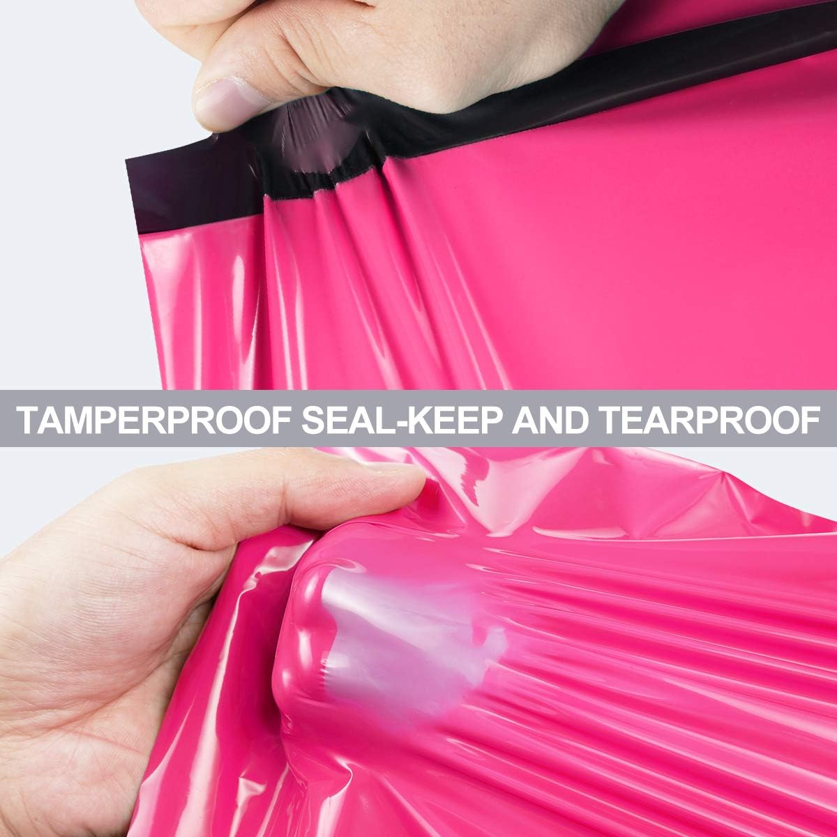 UCGOU Poly Mailers 14.5x19 Inch Hot Pink 200 Pack Large Shipping Bags #7 Strong Thick Mailing Envelopes Self Sealing Adhesive Waterproof and Tear Proof Shipping Bags for Clothes