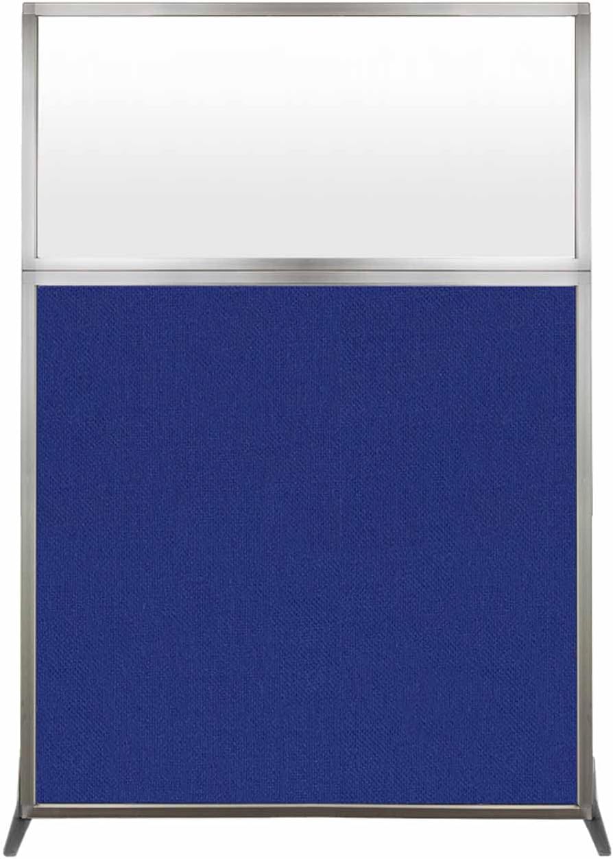 Versare Hush Screen Portable Room Divider | Workstation Wall Divider | Freestanding Privacy Hush Panels | Frosted Windows | Fabric Office Divider Screen | Great for Room Separation