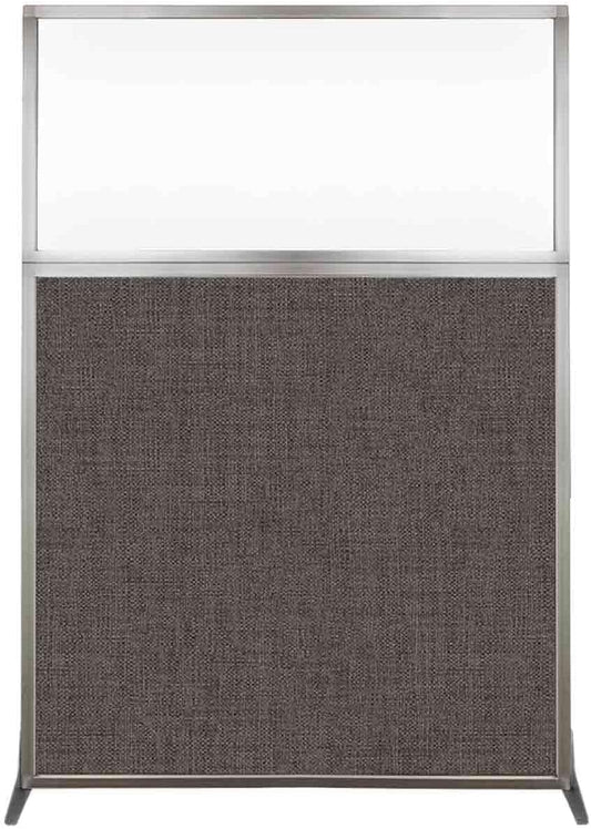 Versare Hush Screen Portable Room Divider | Workstation Wall Divider | Freestanding Privacy Hush Panels | Clear Windows | Fabric Office Divider Screen | Great for Room Separation