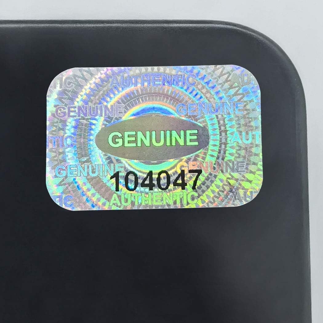 100 pcs Tamper Proof Hologram Stickers Silver High Security Tamper Evident Warranty Seal Void Genuine Authentic Holographic Labels/Stickers w/Unique Sequential Serial Numbering 0.95X0.6 inch (Silver)