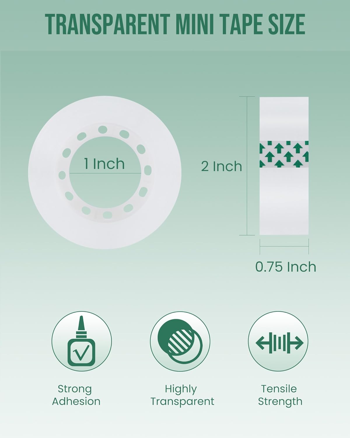 Lichamp 10 Pack Office Desktop Tape Dispenser Includes 10 Rolls of 1 Inch Core Tapes 3/4 in x 1000 in, Red and Black Desk Tape Dispensers Non-Skid Base, Great for School, Office and Home