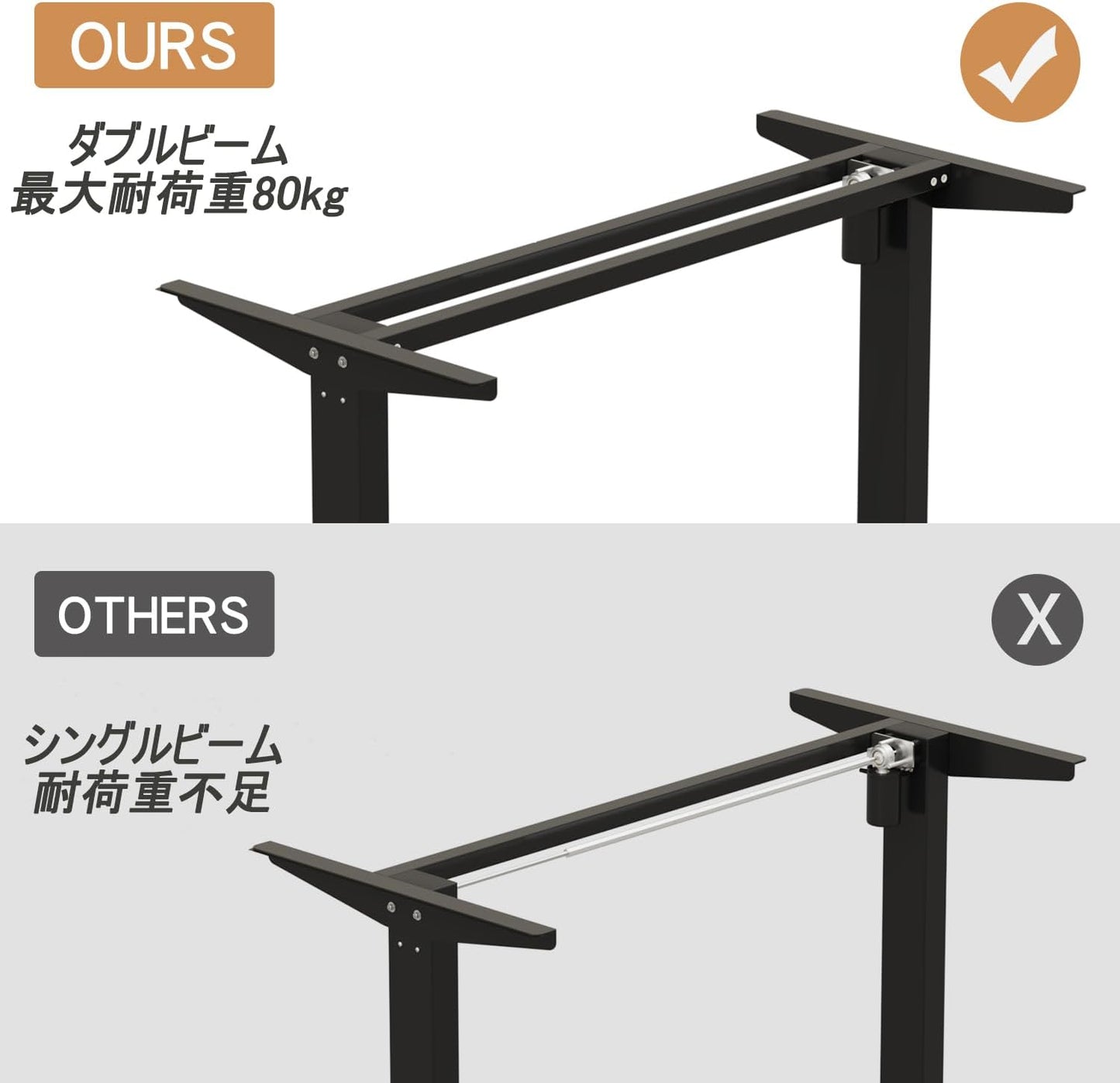 Electric Height Adjustable Standing Desk, 59 L-Shaped Sit - Stand Desk for Work or Home Office Push Button Memory Settings Black Splice Board/Black Frame