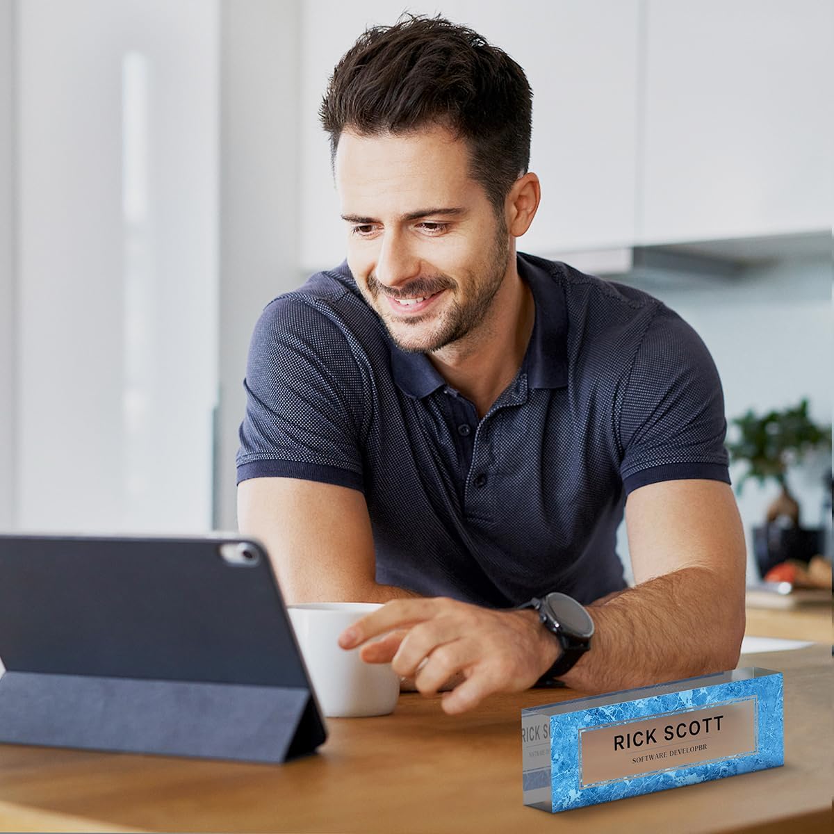 Nameplates Set: Office Desk Name Plate Personalized, Desk Name Plates for Office, Teacher Name Plate for Desk