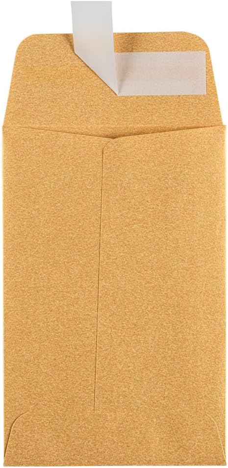 LUXPaper #4 Coin Envelopes | Peel & Press | 3'' x 4 1/2'' | Gold Metallic | 80lb. Text | 50 Qty