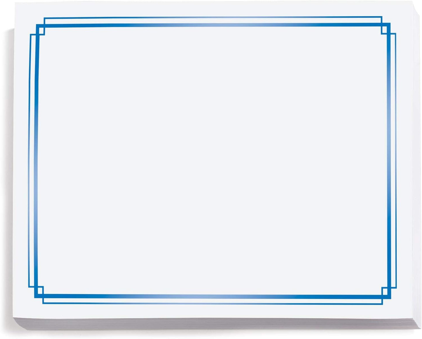 PaperDirect Foil Elegance Specialty Certificates, 50 Sheets of 38lb White Paper, 8½" x 11", Double Blue Foil Border, Perfect for Awards, Students, Employees, Volunteers, Course Completion, Diplomas