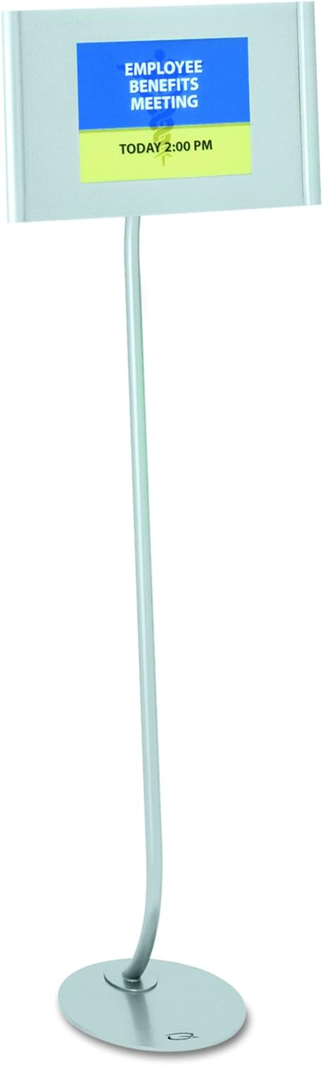 Quartet Designer Sign Stand, 11 x 17 Inches, Silver, Aluminum Frame (7922)
