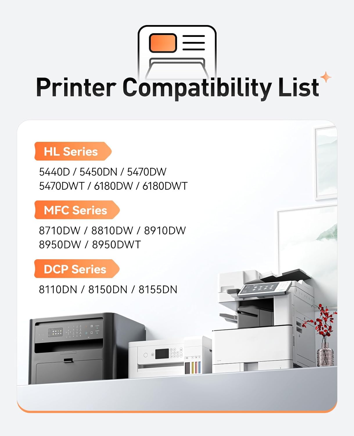 TN750 Toner Cartridge Black 2-Pack Replacement for Brother TN-750 TN720 TN-720 Toner Compatible with Brother HL-5450DN HL-5470DW HL-6180DW MFC-8710DW MFC-8910DW MFC-8950DW DCP-8150DN Laser Printer Ink