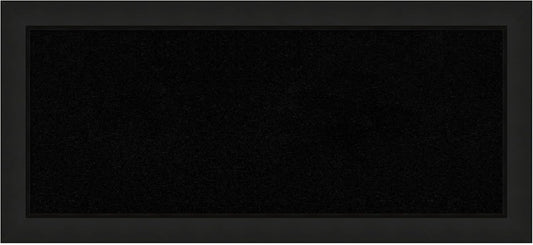 Amanti Art Black Cork Board for Wall, 15x33 Vision Board with Black Wood Frame, Medium Corkboard Office Decor for Home Organization, Casual Corkboard Pinboard to Display Items for Home Organization