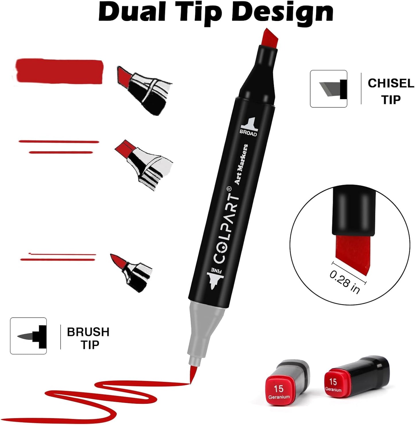 120 Colors Alcohol Markers Brush Tip Dual Tip Art Markers for Kids Marker Pens with Pen Holder and Case for Adult Coloring Painting Perfect for Painting,Sketching and Drawing Christmas Gift