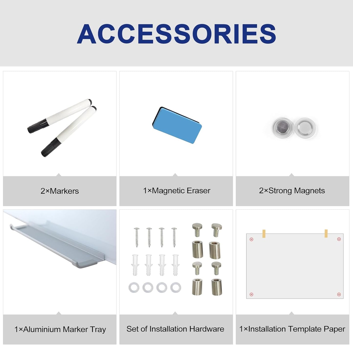 Glass Magnetic White Board - 48 x36 Inches Frameless Dry Erase Whiteboard for Wall, Writing Board for Meeting, Wall Mounted Glass Board for Office and Schools