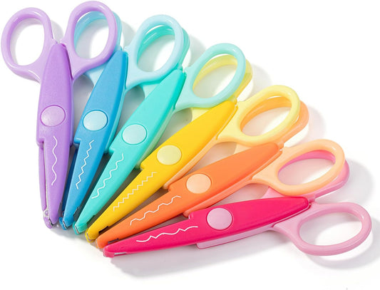 Mr. Pen- Craft Scissors Decorative Edge, 6 Pack, Candy Colors, Zig Zag Scissors for Crafting