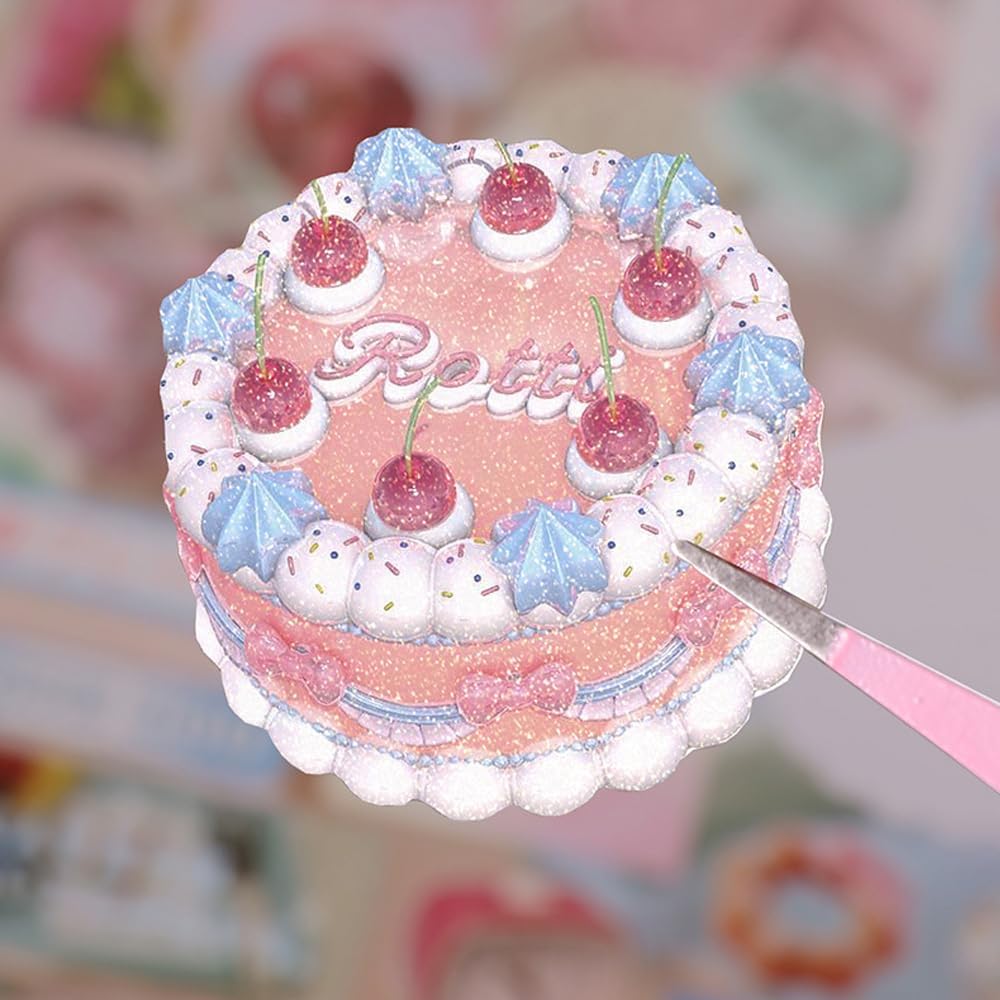 Alideco 30pcs Scrapbook Stickers Vintage Gourmet Desserts Sticker Book for Adults journaling Stickers for Scrapbooking (binfenshiguang)