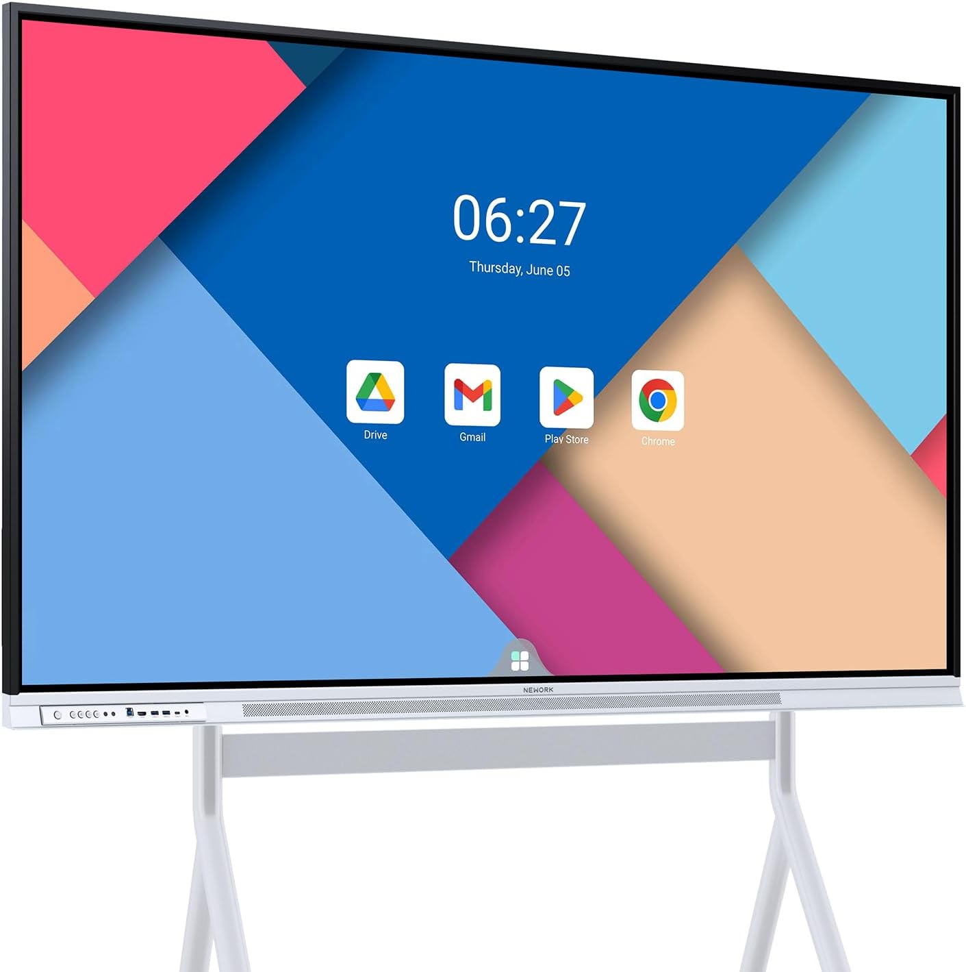 65 Inch 4K Smart Board - Google EDLA-Certified Interactive Whiteboard, Android 14, 50-Point Touch, Wireless Casting - Digital Whiteboard for Classrooms & Hybrid Offices (Board Only)