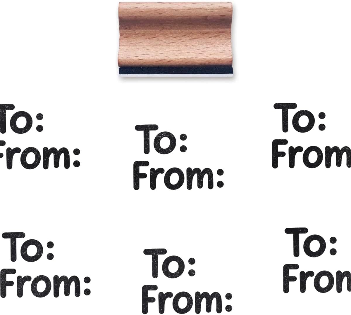 to from Gift Wrapped Rubber Stamp, 1-1/3 Medium Stamp for Scrapbooking Card Making Crafting