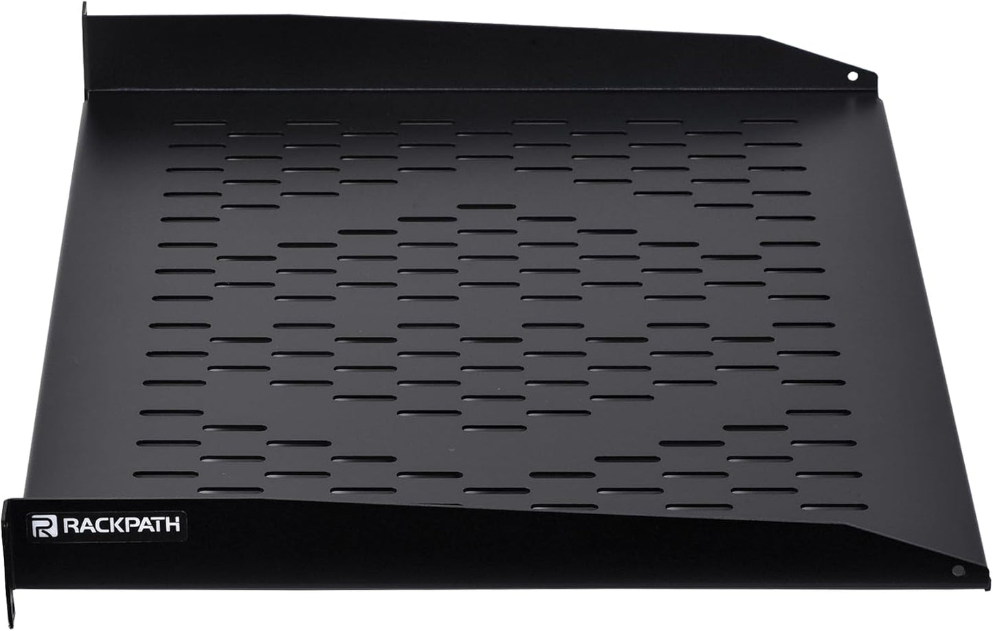 RackPath 1U Cantilever Universal Rack Shelf - 14in Deep – Rackmount Shelf for 19’’ AV/Network Equipment Racks – 55lbs Capacity - 2Pack