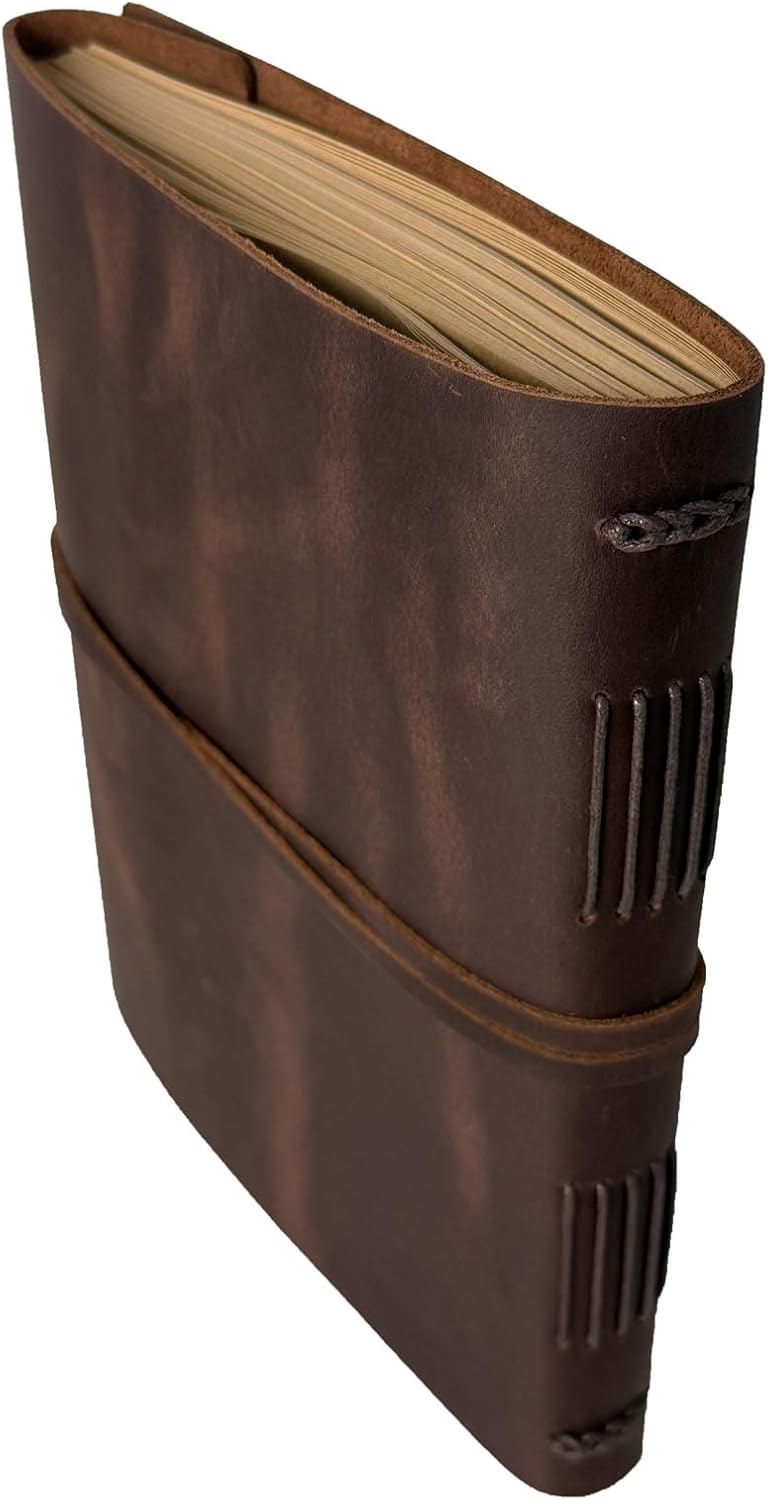 Large Notebook Journal - Genuine Leather Journals for Writing A4 Size Diary 8x10 Inch, Notepad For Women and Man, Gifts,Work,Travel Rustic Brown