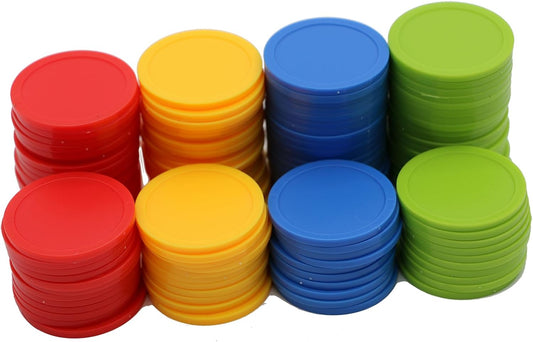 35MM/1.37-inch Box of 120 Counting Coins for Poker Chips and Game Coins (Red+Yellow+RoyalBlue+LawnGreen, 35MM/1.37-inch)