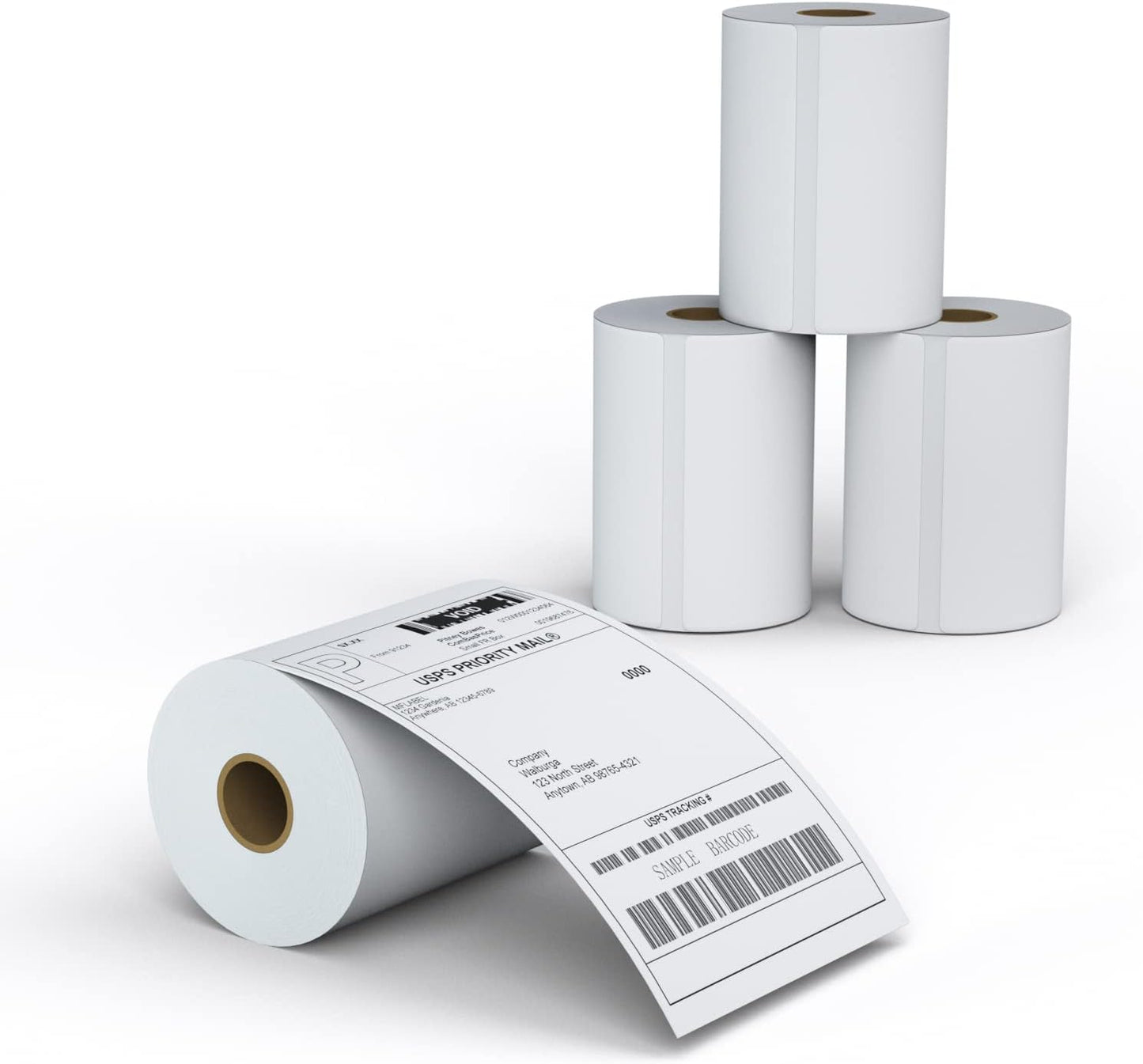 MFLABEL 4 Rolls of 250 4x6 Direct Thermal Blank Shipping Labels for Zebra 2844 Zebra 2843 2844z Eltron