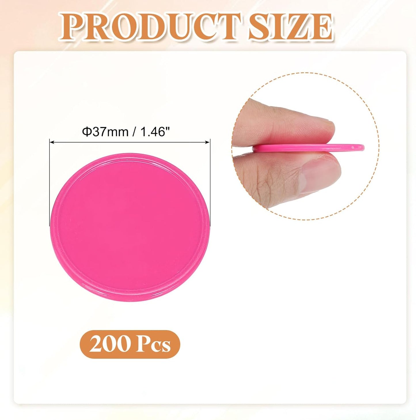 uxcell Plastic Poker Chips, Learning Counters Counting Counters Disk Marker Opaque Game Token for Game Play Math Counting