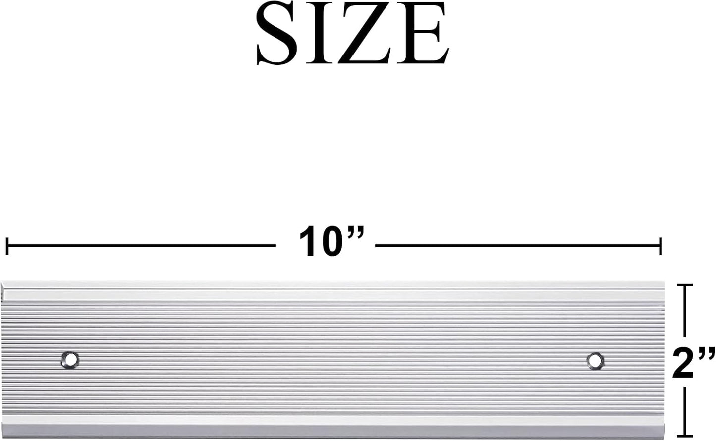 5 Pack Aluminum Wall or Door Name Plate Holder, Wall Mount Office Door Sign Holder with Double Sided Tape, for Business Department, Meeting Room, Room Number (Silver, 2" x 10")