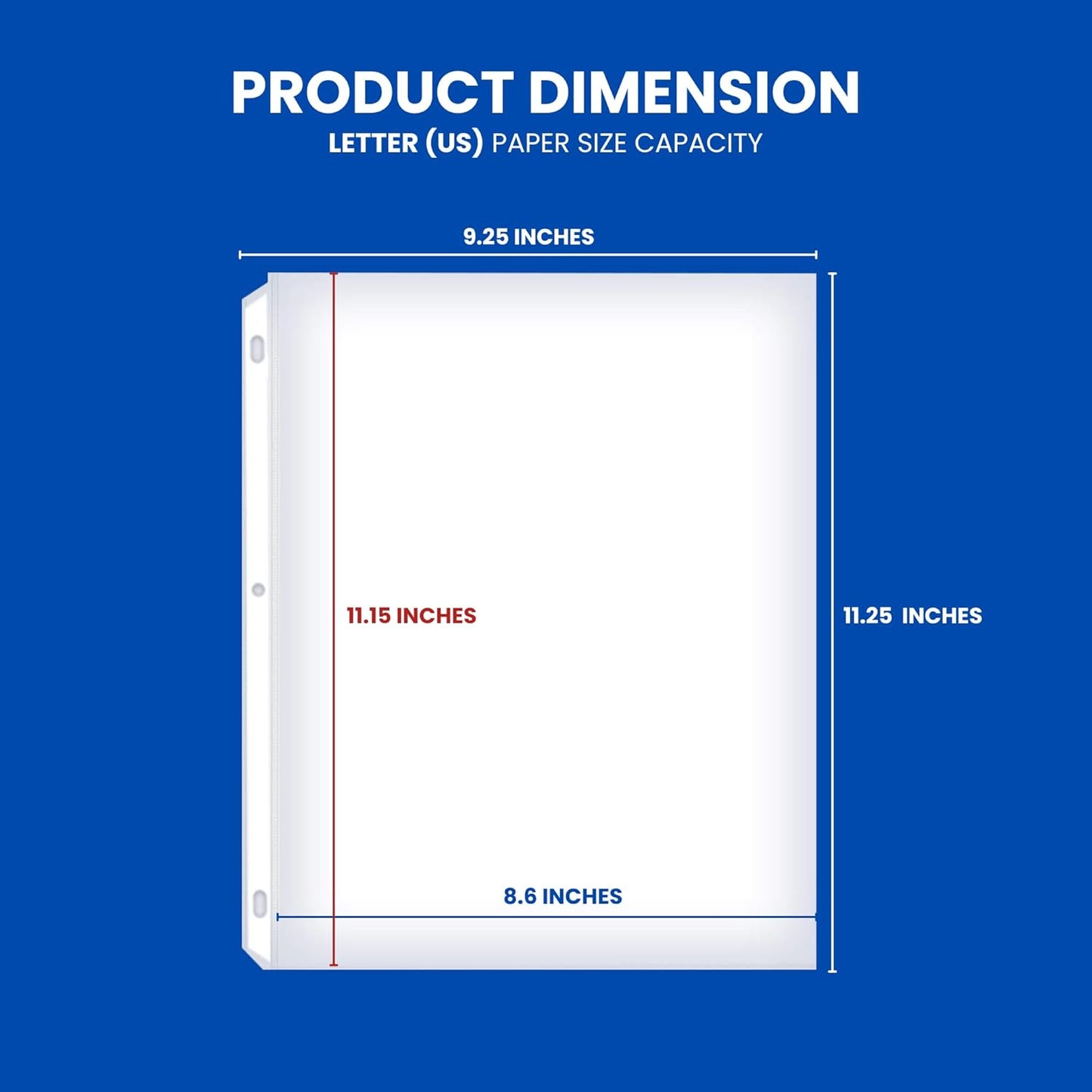 Performore 200-Pack Heavy Duty Sheet Protectors, 8.5x11, archival-Safe, high Clarity, Ink-Resistant, 3-Hole Punched—Perfect for organizing and Protecting documents.