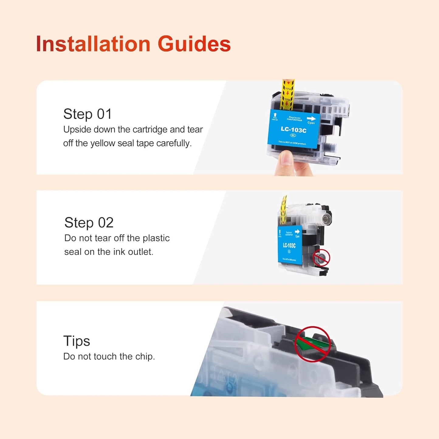 ejet Compatible Ink Cartridge Replacement for Brother LC103XL LC103 XL LC101 LC 101 for MFC-J870DW MFC-J6920DW MFC-J6520DW MFC-J450DW MFC-J470DW Printer (8 Black, 4 Cyan, 4 Magenta, 4 Yellow, 20 Pack)