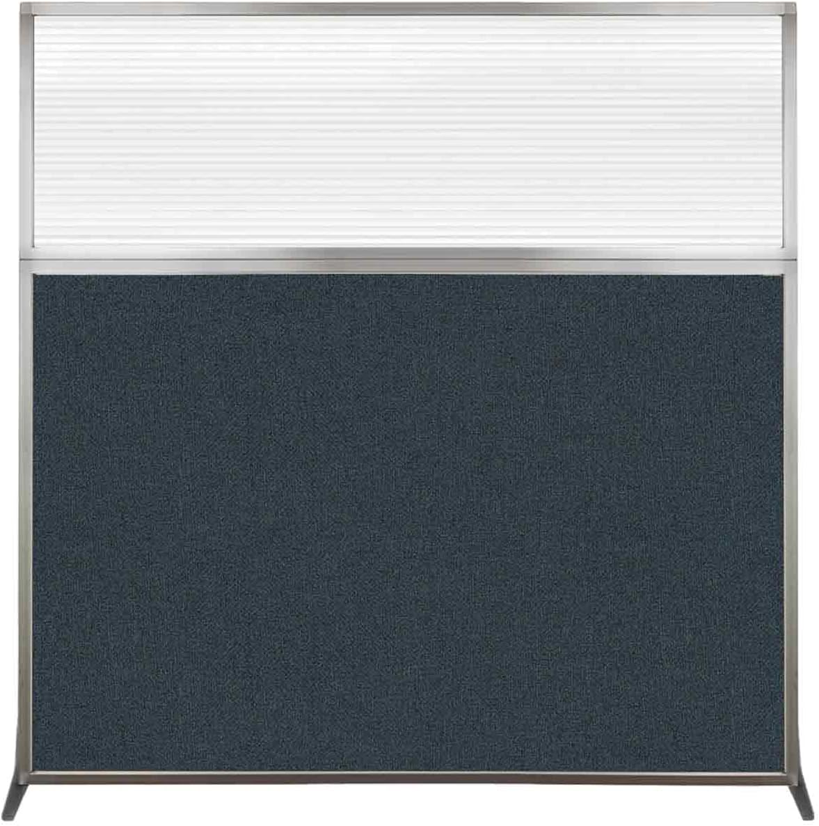 Versare Hush Screen Portable Room Divider | Workstation Wall Divider | Freestanding Privacy Hush Panels | Clear Fluted Windows | Fabric Office Divider Screen | Great for Room Separation