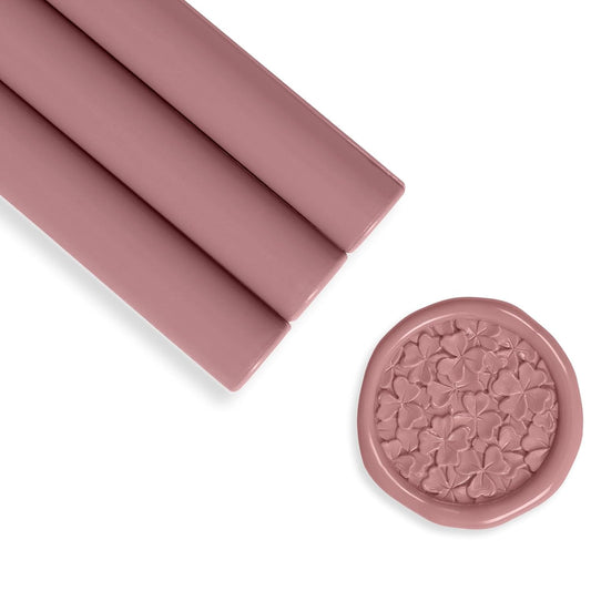 UNIQOOO Dusty Mauve Sealing Wax Sticks for Wax Seal Stamp - Perfect for Wedding Invitations, Cards Envelopes, Snail Mails, Wine Packages, Christmas Gift Ideas, Pack of 8