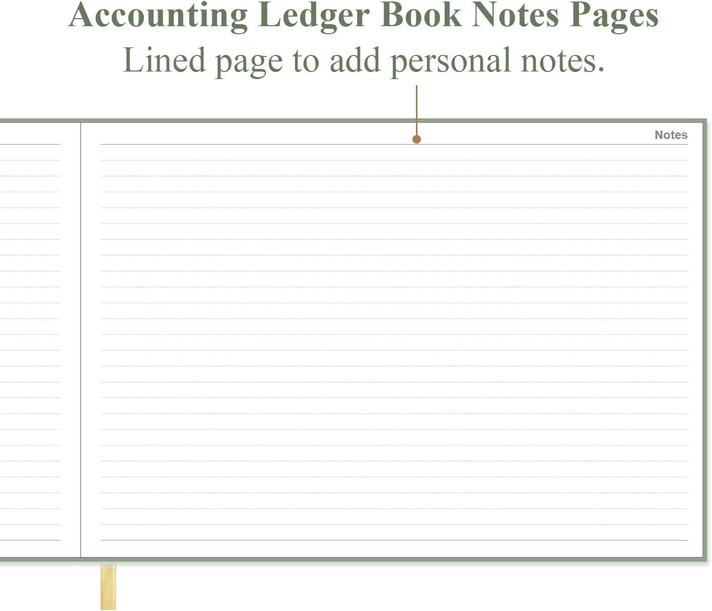 Accounting Ledger Book - Ledger Book for Small Businesses Bookkeeping & Personal Use, Expense Tracker Notebook for Tracking Money, Expenses, Deposits & Balance, 7" x 10", Green