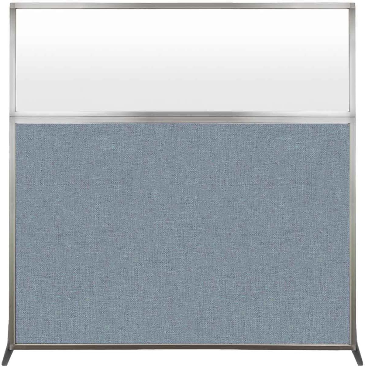Versare Hush Screen Portable Room Divider | Workstation Wall Divider | Freestanding Privacy Hush Panels | Frosted Windows | Fabric Office Divider Screen | Great for Room Separation