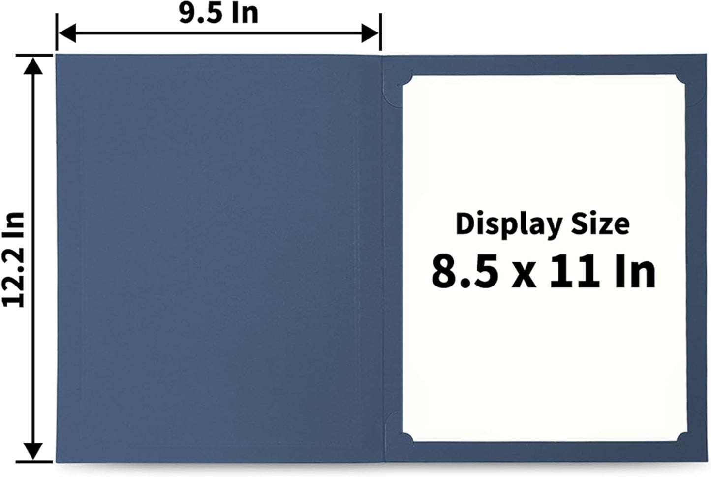 SUNEE Certificate Holders, 50 Packs Navy Blue Diploma Holders, Certificate Covers with Gold Foil Border for Letter Size 8.5 x 11 Certificate Paper, Cardstock, Award, Graduation, Documents