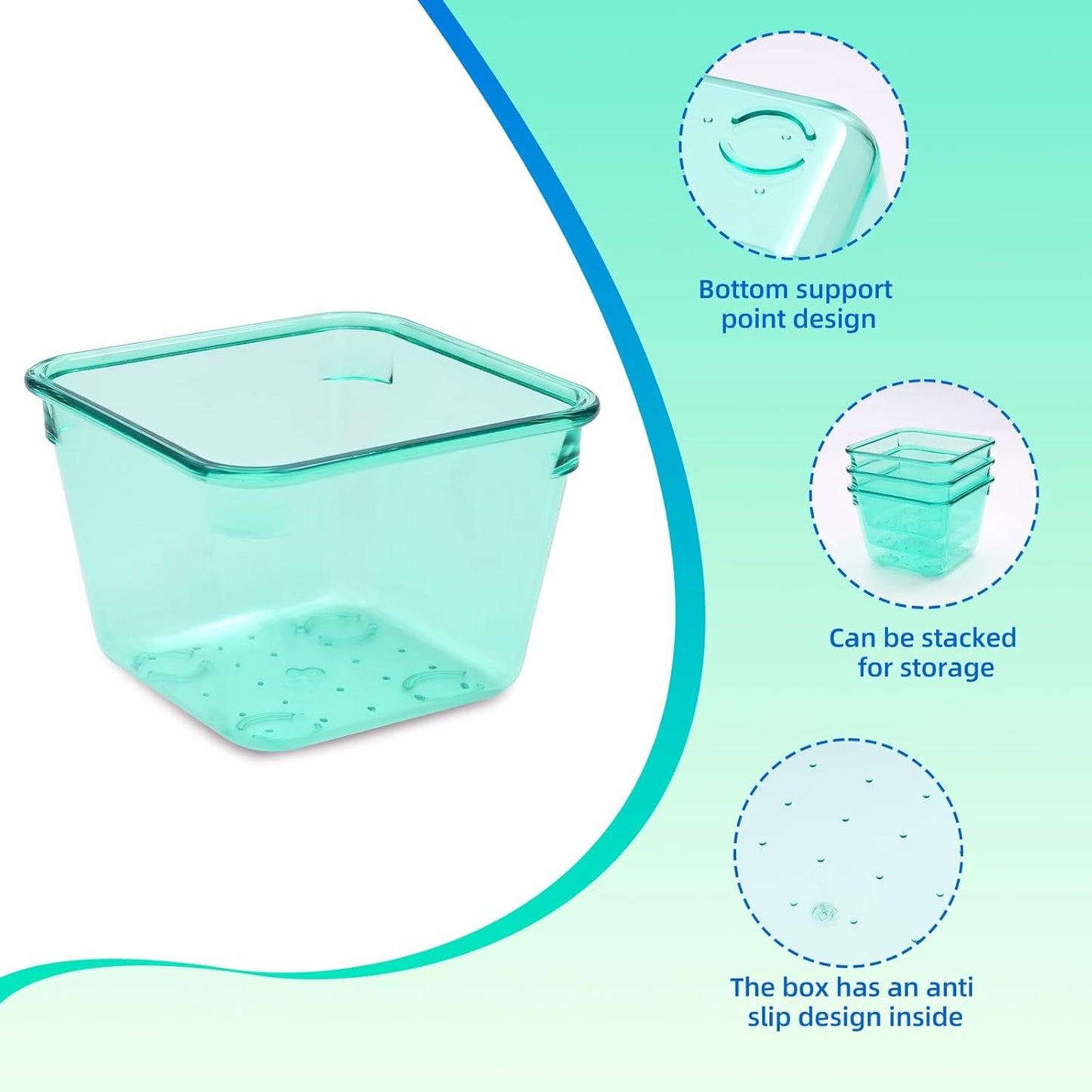 Kitchen Desk Drawer Organizers Storage for Office, Small Acrylic Vanity Trays Makeup for Drawer Bathroom Plastic Make up Organizers 25 Pcs Green